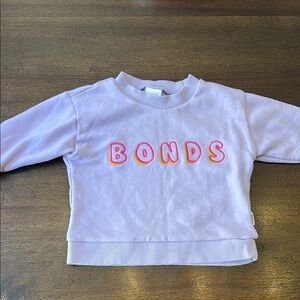 Bonds Lilac Sweatshirt with Pink Lettering